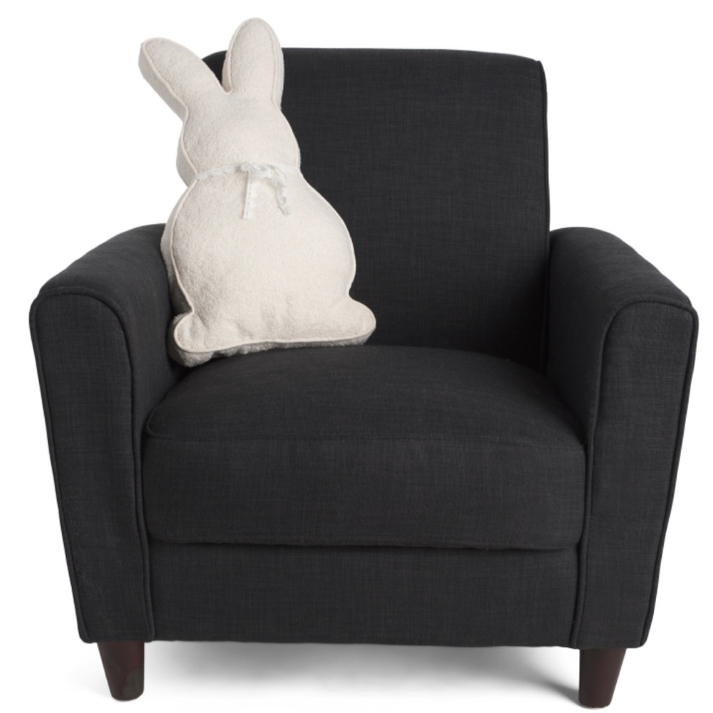 SHABBY CHIC 12×22 Sherpa Bunny FurBall Easter Pillow